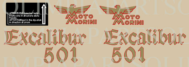 @ Moto morini Excalibur 501 moto nera adesivi @