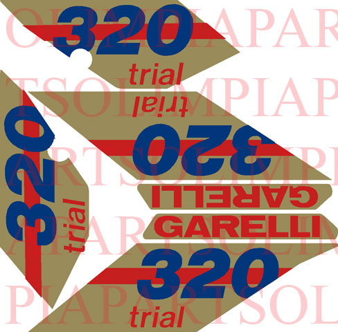 garelli trial 320 serie adesivi @