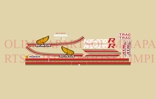 @ Honda NS 400 R Rothmans 1987 adesivi @