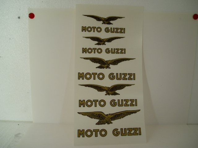 Moto Guzzi serie aquile oro/nero adesivi