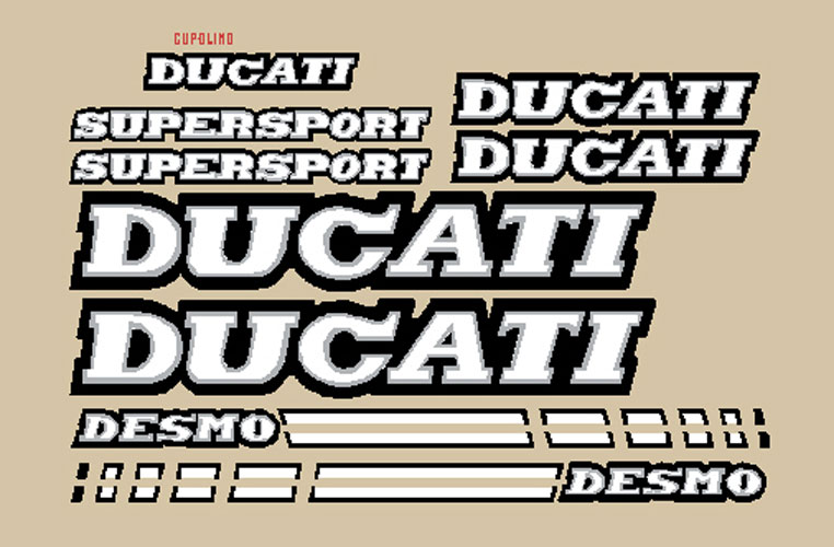 Ducati: Ducati 900 SS 1992 serie adesivi
