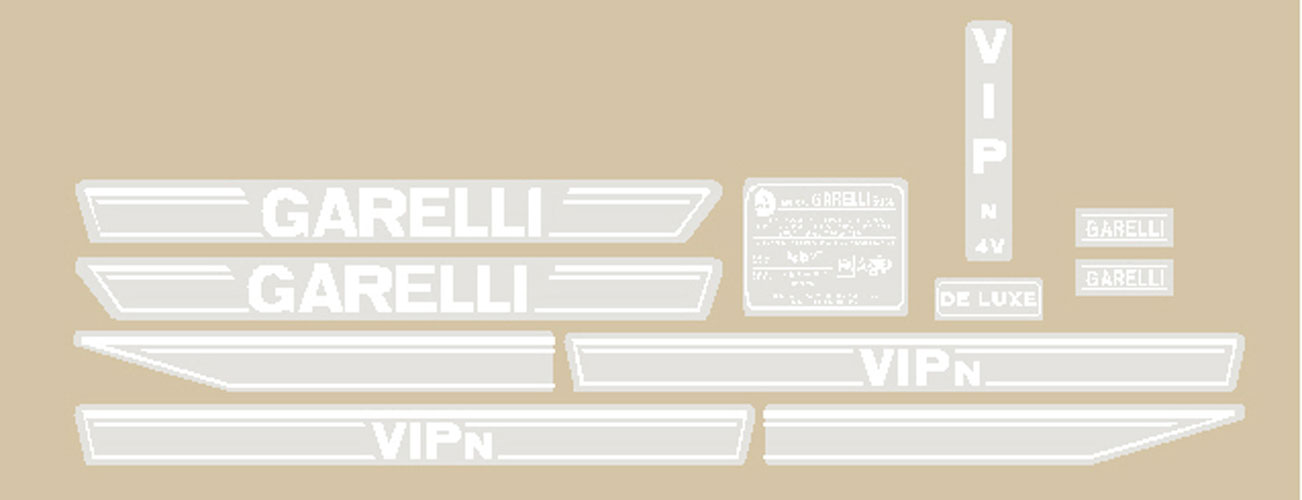 Adesivi bianco su trasparente Garelli VIP N 4v de luxe 