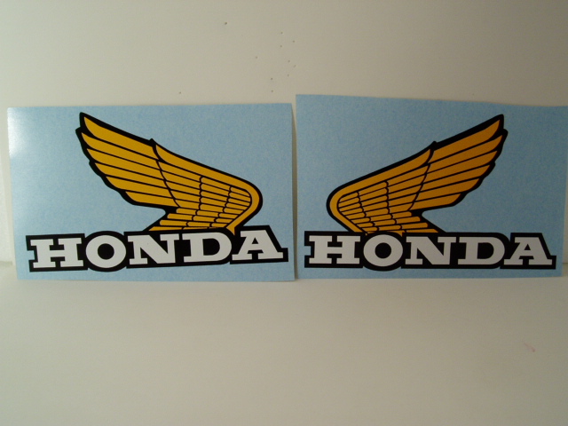 Sticker Honda Nero Serie adesivi Honda  Scritta con ali