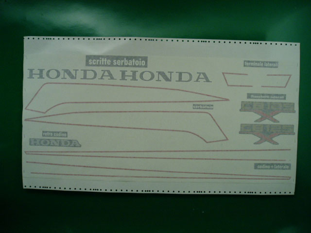 Honda CBX 125 nera serie adesivi @