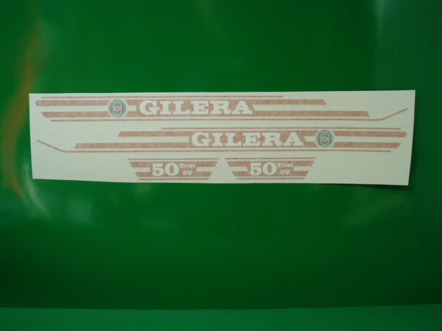 Gilera 50 Trial 5V moto crema adesivi @