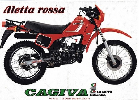 @ cagiva WSXT aletta rossa 125 \'83 adesivi @