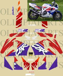 Honda CBR 900 RR fireblade 1992  adesivi @