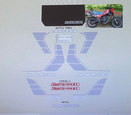 Moto Morini Kanguro 350 II serie adesivi @