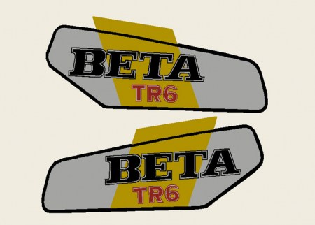 Beta 50 TR6 adesivi sebatoio @