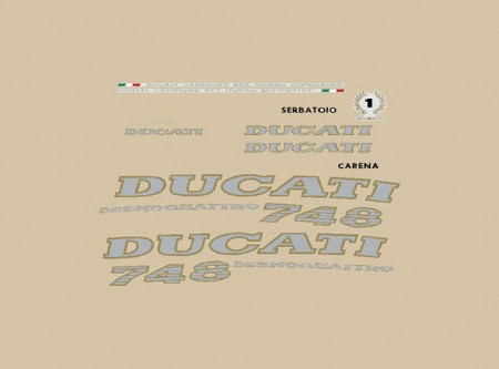 Ducati 748 Desmoquattro serie adesivi @