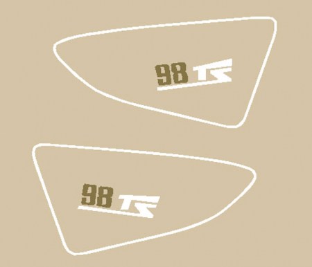 ducati 98 TS adesivi fianchetti @