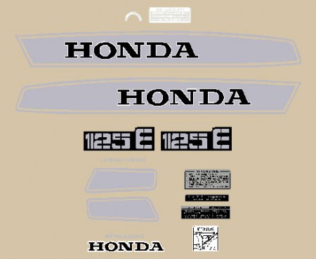 Honda CB 125 E 1980-82 moto rossa serie adesivi @