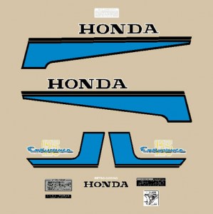 Honda CB 125 Endurance serie adesivi azzurro @
