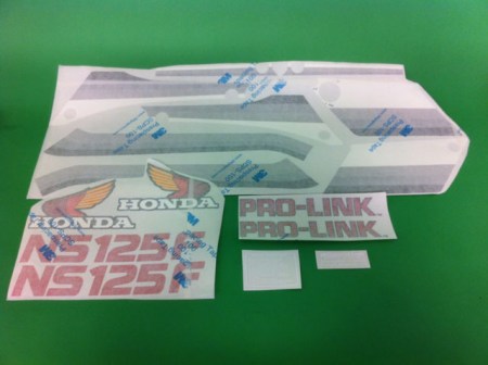 Honda NS 125 F moto argento serie adesivi  @