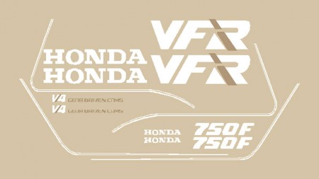Honda VFR 750 F RC24 1988 89 serie adesivi  @