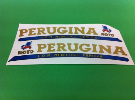 moto perugina coppia adesivi serbatoio  @