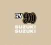 Suzuki RV90 moto blu adesivi @