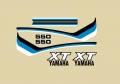 Yamaha XT 550 verde serie adesivi @